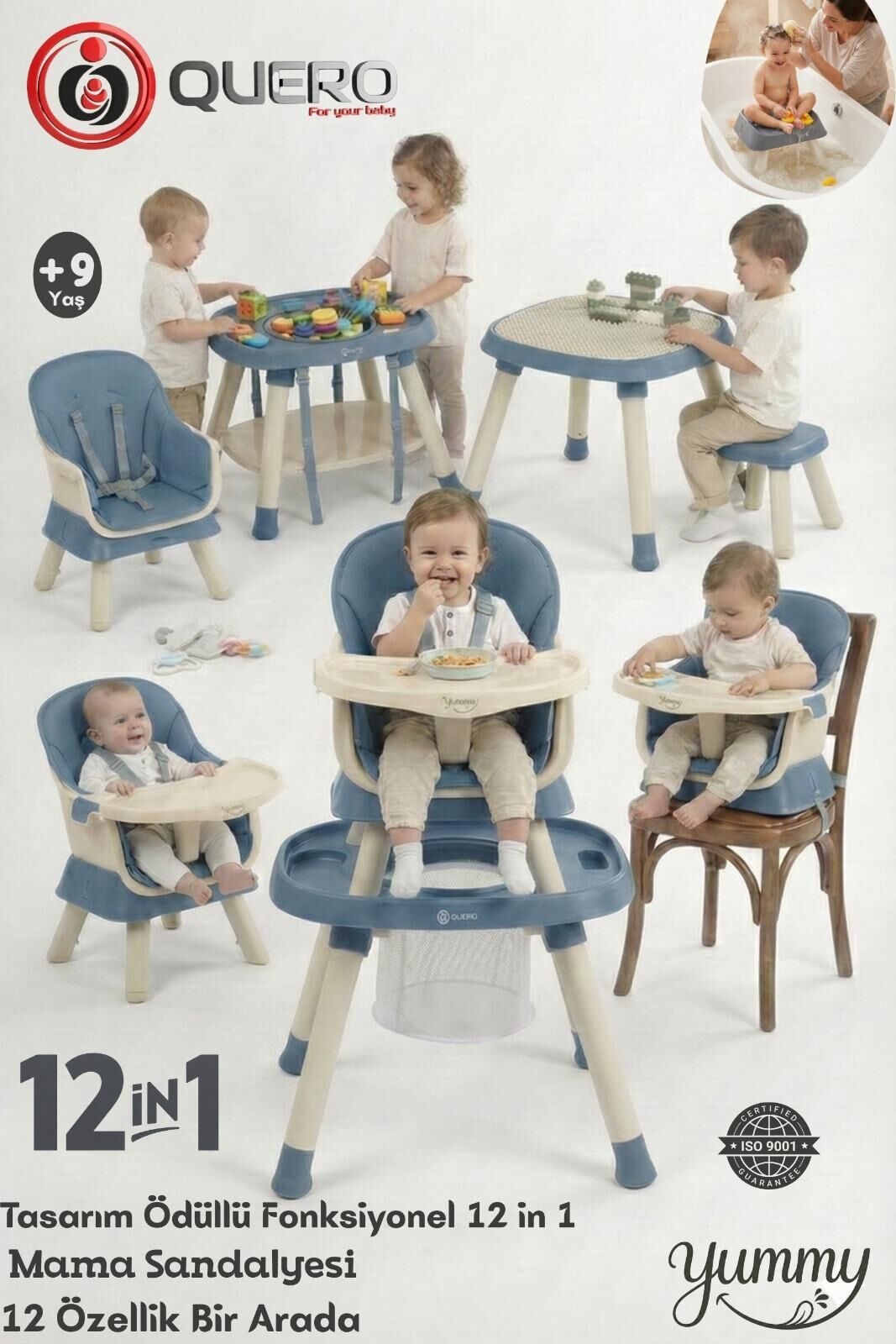 Quero Yummy Mama Sandalyesi Mavi