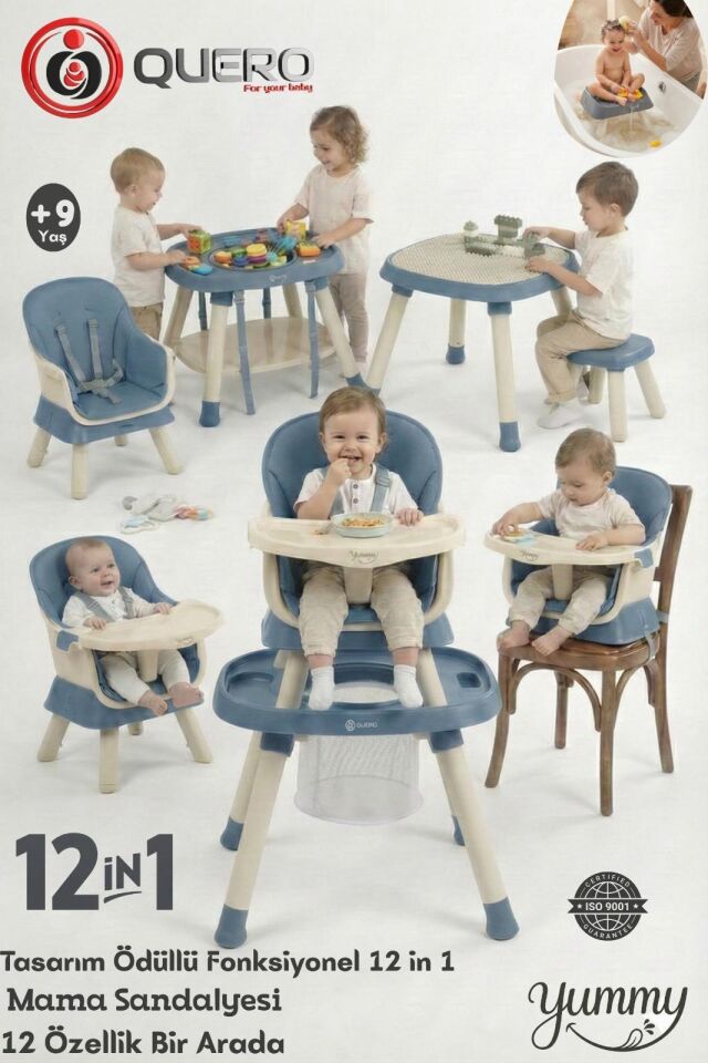 Quero Yummy Mama Sandalyesi Mavi