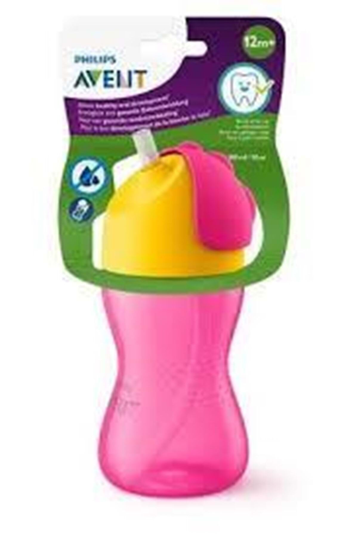 Pipetli Bardak Suluk 12+ Yaş 300 ml - Pembe SCF798/02