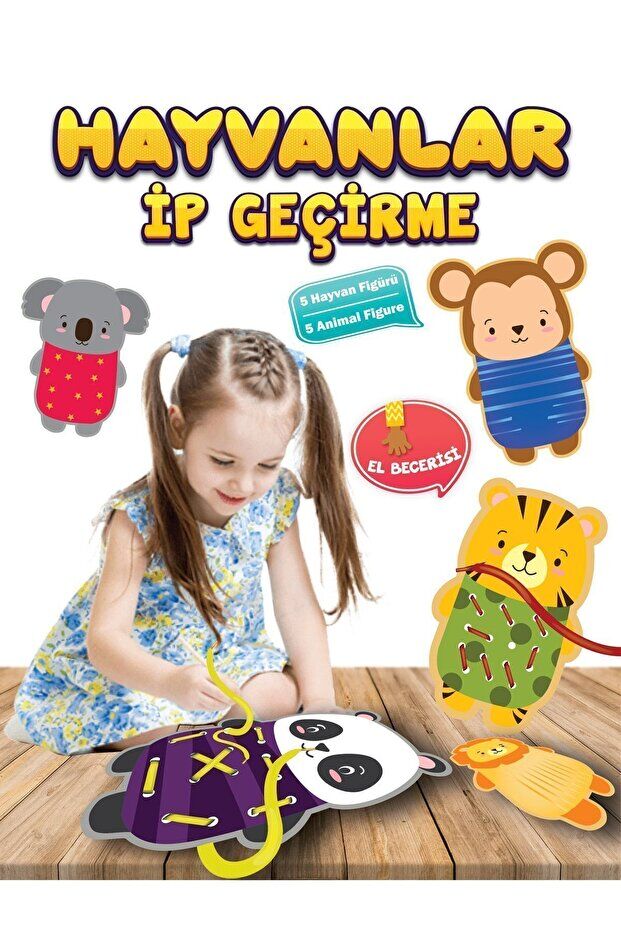 Toysan Hayvanlar İp Geçirme Kds-9024