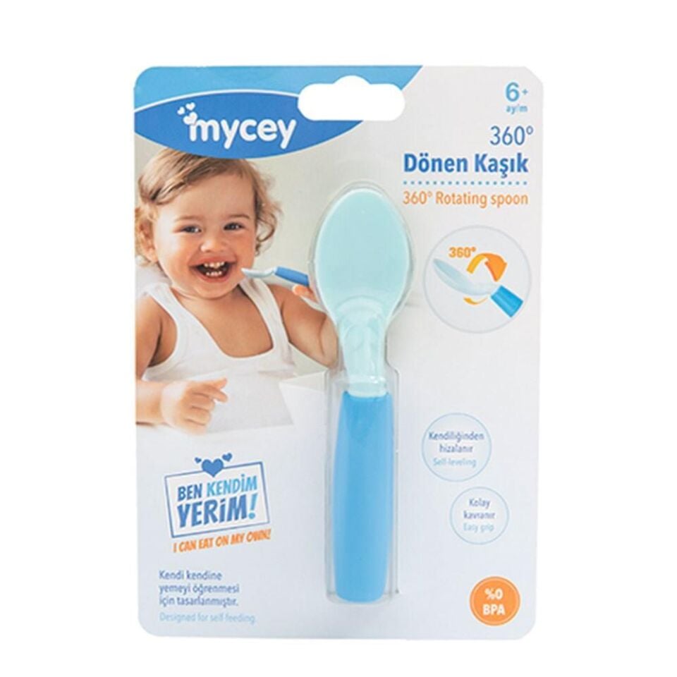Mycey 360 Derece Dönen Kaşık Mavi