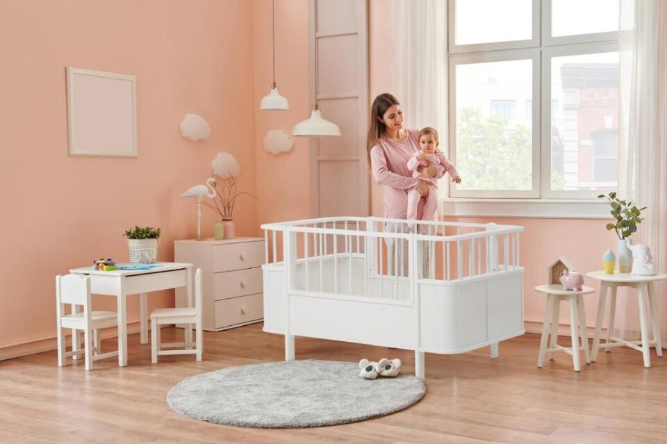 Bebbe Bella Büyüyen Beşik Karyola 80x130 Beşik ( Uzayan Karyola )