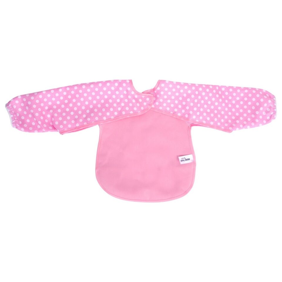 Sevi Bebe Eko Kollu Mama Önlüğü - Pembe 54-2
