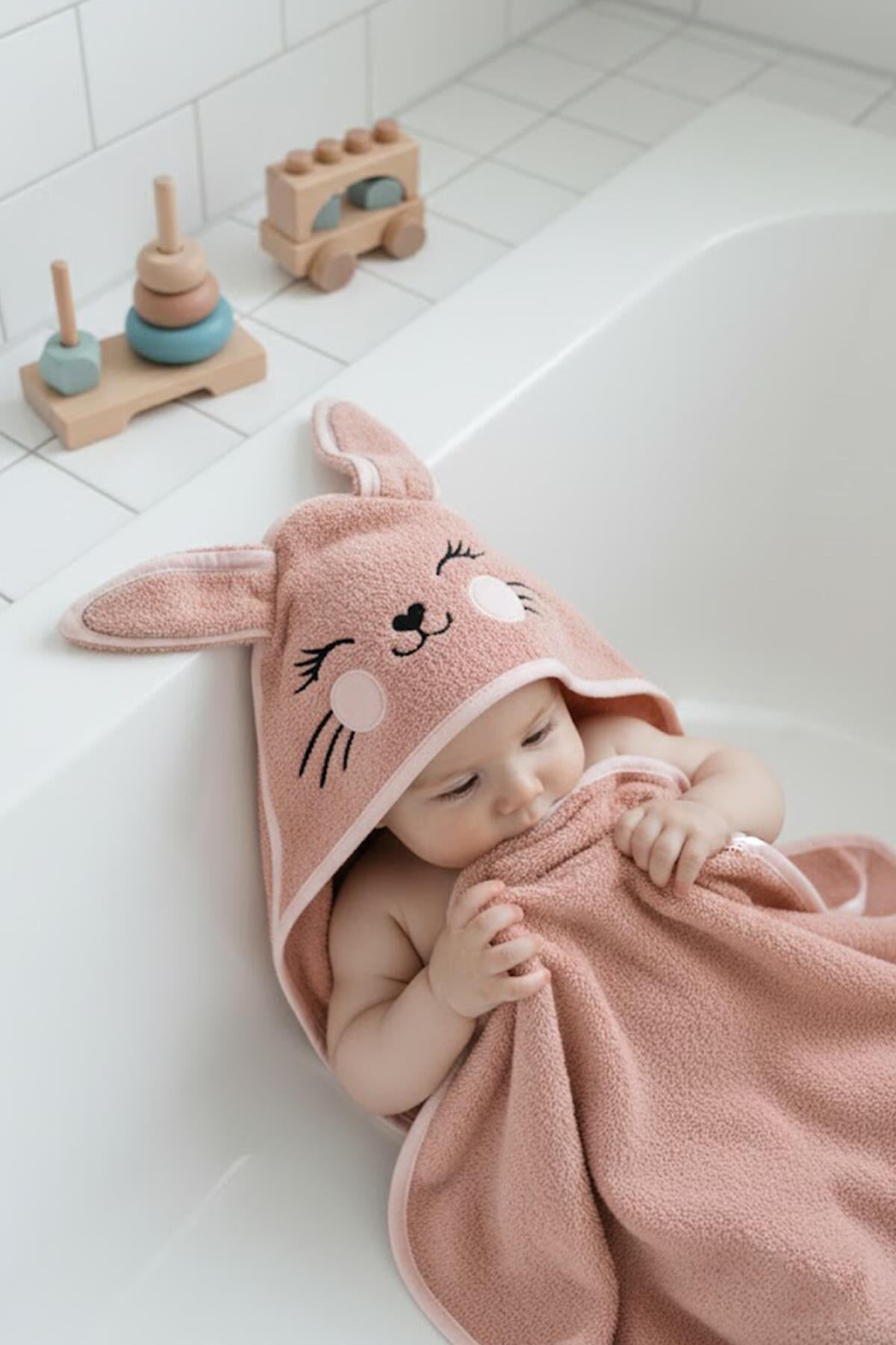 Kanz - Nakışlı  Havlu Kundak Silgi(knz-037) 153.01.0220.Bunny-Koyu-P